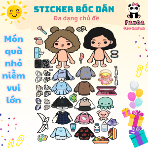 (33B)Bộ Avatar Sticker đồ chơi bóc dán đồ chơi giấy giúp bé tự làm sáng tạo