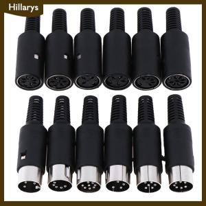 [Hillarys] DIN Plug Socket Connector 3 4 5 6 7 8 PIN Male Female Chassis Cable Mount