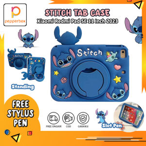 Softcase Xiaomi Redmi Pad SE 11 Inch 2023 Anak Casing Stitch Standing Cover Kids Biru Lilo Kesing Karakter Case Blue Lucu Cute Cowok Cewek Skin Pelindung Tablet