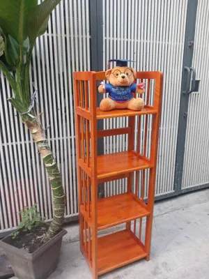 kệ sách 4 tầng sâu 28cm ngang 38cm cao 120cm gỗ cao su đã thông qua xử lý tẩm sấy chống mối .