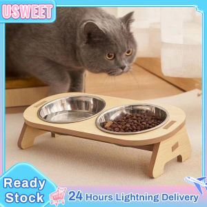 Cat Dog Elevated Bowls Pet Feeder Pet Feeding Water Bowl Feeding & Watering Supplies  Stainless Steel Pet Food Container