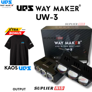 [EXTRA BONUS KAOS] Lampu Mini Laser UPS Way Maker 3 Mata UW3 Militay Grade 150 Watt Merk UPS WAY MAKER