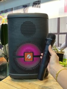 ลำโพงบลูทูธ ดอก8นิ้ว KTS-1279 คาราโอเกะ พร้อมรีโมทและไมค์สาย เชื่อม2เครื่องได้