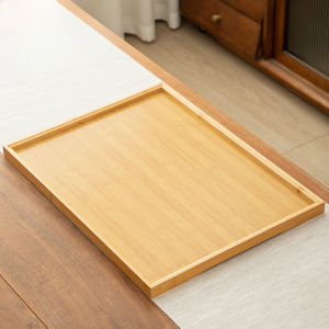 【Smilewil】ลอง จานอาหารค่ําถาดไม้ไผ่ไม้สีทึบอุปกรณ์ครัวสี่เหลี่ยมครัวเรือนผลไม้จานขนมสําหรับถือชาผลไม้บาร์บีคิวขนมปัง super_pro