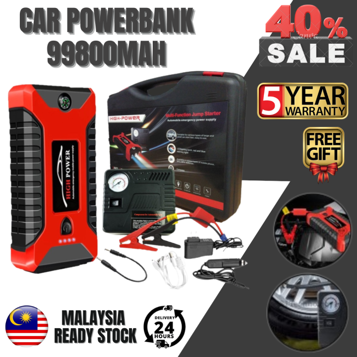 [READY STOCK]NEW Car Jump Starter Power Bank 99800mAh Car Jumper With