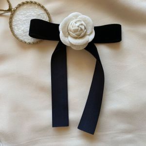 Thanh Lịch hoa trà Trâm Với nơ nhung Handmade kiểu Pháp Pin Cho Phụ Nữ Và Nam Giới