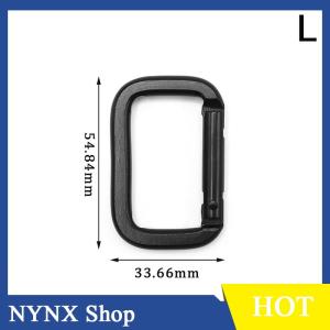 [NYNX] ห่วงคาราไบเนอร์ห่วงสี่เหลี่ยม1ชิ้นคาราบิเนอร์สปริงตะขอหนีบพวงกุญแจกระเป๋าเป้สะพายหลังกลางแจ้งจี้อุปกรณ์ตั้งแคมป์