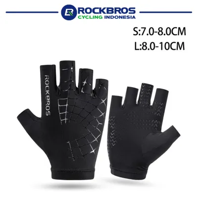 ROCKBROS S202 Sarung Tangan Sepeda Non Padding Half Finger Gloves Outdoor Sport MTB Roadbike