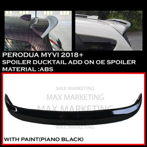 PERODUA NEW MYVI GEN 3 2018-2022 REAR SPOILER DUCKTAIL ADD ON OE SPOILER ABS SKIRT LIP BODYKIT(UNPAINT/WITH PAINT)