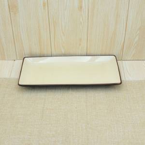 จานเซรามิค จานเปลเหลี่ยม จานซูชิ เนื้อศิลาดล ขนาด 5.6 x 11.75 นิ้ว มีให้เลือก 3 สี เหลือง ฟ้า และ เขียวตอง