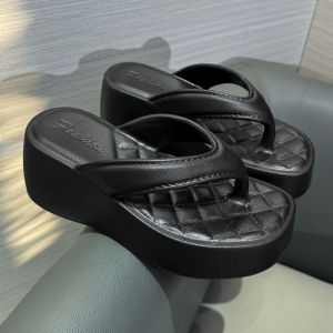 Free Shipping 26 New Models Of WomenS Thick-Soled Slippers For Home And Outdoor Use Versatile EVA Flip-Flops With Height Increase And Wedge Heel