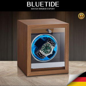 BLUETIDE Watch Winder for 1/2/4 Automatic Watches with Ultra Quiet Motor LED Lights 4 Rotation Modes