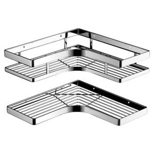 Shower Organizers Without Drilling Installation Includes Toothpaste Holders and Hook Rustproof for Bathroom or Kitchen