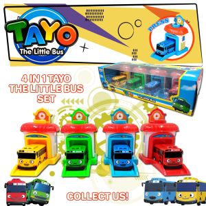 BUS Toy 4 IN 1 Tayo the Little bus toy for kids Playset with Launcher City Simulation Toys for Kids Toy