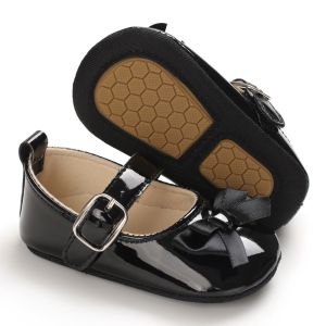 Rubber sole baby shoes girls princess shoe for black baptismal prewalker first walkers birthday shoe