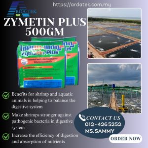 Zymetin Plus x 500gm Probiotic for Shrimp | Aquaculture | Balance shrimp digestive system l Plant growth