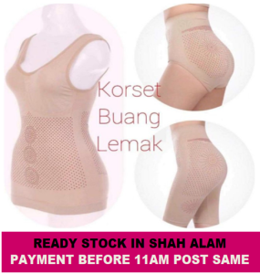 Japan Technology Original Monalisa [3 In 1 Set] Infrared Magnetic Original Slimming Corset Korset Shaper Vest Shapewear Post Natal Postpartum After Pregnancy Maternity