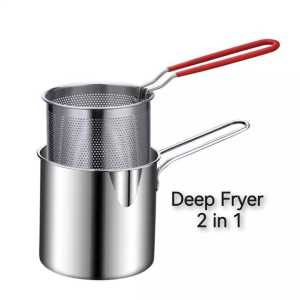Mini Deep Fryer Set 4 in 1 Panci Multifungsit Penggorengan Rebus Stainless Saringan Capitan - SC