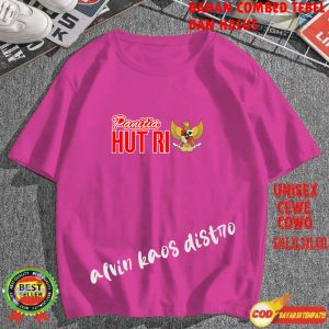 Kaos Cewe Cowo Distro Hut RI 80 Kaos Terlaris 17 Agustus 1945 Kemerdekaan Indonesia Kaos Merah Putih Hitam Kaos Cewek Cowok