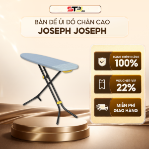 Bàn để ủi đồ chân cao có móc treo cửa Joseph Joseph Glide (Grey) 50005 chính hãng điều chỉnh theo 7 độ cao khác nhau SNT KITCHEN