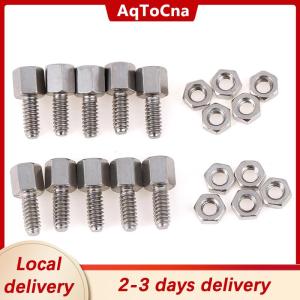 [COD] AqToCna Ship within 24 hours 10Sets 5+7mm Header Plate Bracket Stud Bolt & Nut Nuts Screw D-Sub VGA serial