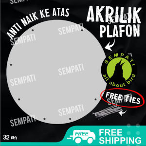 SEMPATI Plafon Sangkar Lovebird Kapsul Jebakan Atap Plafon Kandang Burung Lovebird Akrilik Polos Plus Tali Ties Tis Plafon Sangkar Bulat Oval