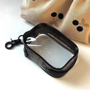 ZYJC 1Pcs Protective Cover Data Cable Storage Box Headset Data Cable Outdoor Travel Pop Mart Labubu Organizer Box Clear Doll Display Bag