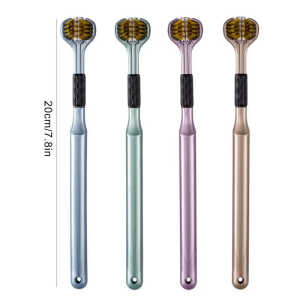 3D Adult 360° Wraparound Cleaning Three Sided Soft Toothbrush Tongue Cleaning Daily Use Dental Brush