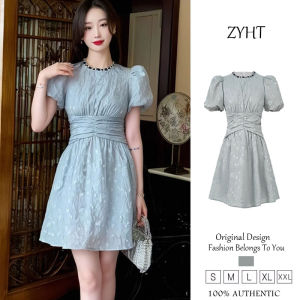 Zyht của phụ nữ ăn mặc váy xám một hình dạng ăn mặc Đầm voan Đầm công sở lxury Dresses ĐẦM CƯỚI tham dự trang phục váy dự tiệc Váy dạ hội 50939