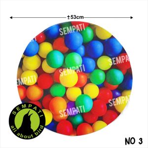 SEMPATI Karpet Motif Bola 3D 3 Dimensi Alas Sangkar Kandang Burung Murai No 1 Bahan Spons Karpet Tatakan Kotoran Burung Alas Dasar Lantai Bawah Sangkar Burung Bulat Anti Robek
