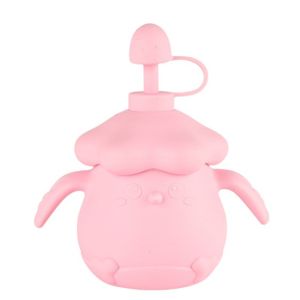 A4QUT Cartoon Shape Baby Training Cup Leakproof Creative Baby Silicone Feeding Cup Shatterproof Soft Silicone Toddlers Straw Water Bottle Liquid Feed