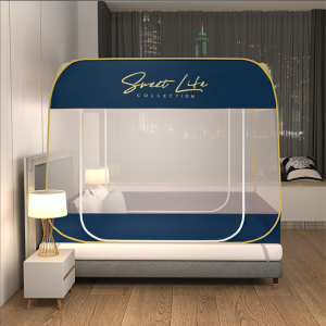 King double door mosquito net home advanced free installation foldable bedroom encryption anti-fall mosquito net