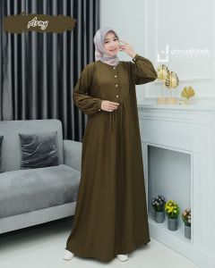 GAMIS POLOS KHEYLA DRESS EXSLUSIVE ANNASIHAH/COD/GAMIS POLOS HITAM PUTIH YORIS MUSLIMAH WANITA