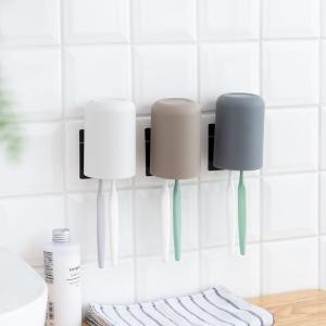 JipalityL Toothbrush holder with Cup Fashion Wall Hanging Toothbrush Rack Organizers for Bathroom