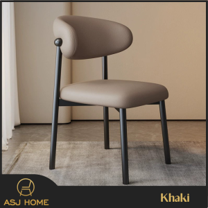 2 x Chairs set- ASJ_Nordic Minimalist Home Backrest PU Leather Dining Chair / Lounge Chair D6