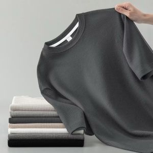 BUY 1 TAKE 1】Waffle Plain Oversize Tshirt for Men Women Korean style  Fashion Round neck  ActiveTshirt Trend