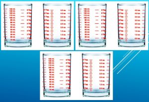 Measuring Glass/Scale Glass/Barista Glass -140ml/4.5oz/9tbsp/27tsp (2pcs & 6pcs)