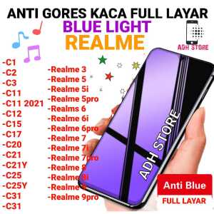 ANTI GORES KACA BLUE LIGHT FOR REALME C1 / C2 / C3 / C11 / C12 / C15 / C17 / C21 / C25 / Realme 3 / Realme 5 / Realme 5i / Realme 5Pro / PELINDUNG LAYAR HP