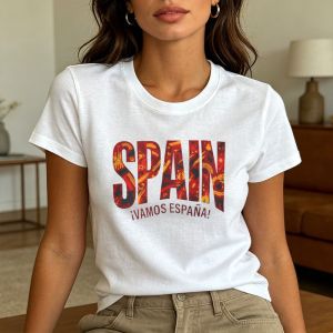 Spanish Letter Printt Shirt Fashion Spanish Letter Print Women Clothes O-neck Short Sleeve Tops Comfort Breathe Vacation Tees