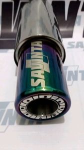 Knalpot Racing Mobil HKS Gronel Sedet Bor Full Stainles Suara Ngebas Empuk Bulat Adem Gahar Kering Size 33cm