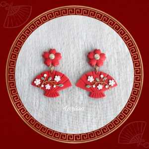 新年喜庆软陶耳环 CNY Handmade Polymer Clay Earring