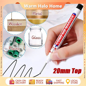 6pcs/set 20mm Long Tip Deep Hole Extension Marker Permanent White Black Red Acrylic Paint Pens Extra Fine Tip Oil Based Paint Markers Quick Drying and Waterproof Marker Pen for Metal Rock Wood Fabric Plastic Canvas Glass Mugs Painting