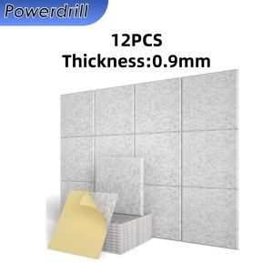 Sound Proof Wall Panel Self-adhesive Panel 12 Pack Studio Office Home Wall Karaoke 12 x 12 x 0.4 inch