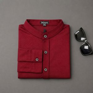 Kemeja Polo Pria Lengan Panjang Jumbo Casual Kerah Shanghai 2XL 3XL 4XL 5XL 7XL 9XL