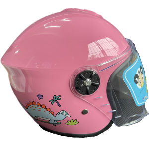 หมวกกันน็อคเด็ก การ์ตูนไดโนเสาร์ หมวกกันน็อคลายการ์ตูนสำหรับเด็ก หมวกกันน็อคเด็ก ระบายอากาศได้ดี Motorcycle Helmet