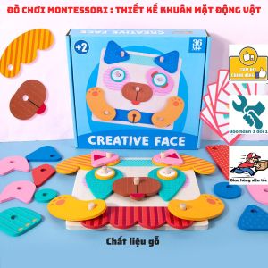 Đồ Chơi Trẻ Em Bộ Đồ Chơi Giáo Dục Montessori Tư Duy Sáng Tạo Thiết Kế Khuôn Mặt Động Vật Chất Liệu Gỗ Cao Cấp - Tiệm Nhà Sóc 2023