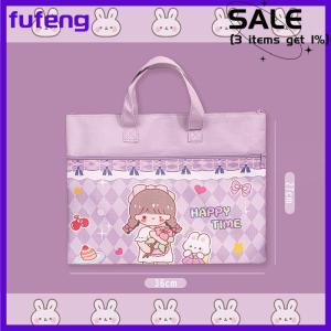 fufeng Vải capybara sinh viên hướng dẫn túi công suất lớn với dây kéo Tote trường gói Văn Phòng TrườNg cung cấp tập tin Túi sinh viên
