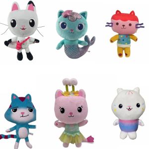 Kawaii gabby s dollhouse toys Gabby Cats Plush Doll Cartoon Anime Plush Toy Cute Cat Doll Baby Sleep Soothing Toy Birthday Gift for Boys