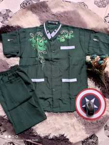 Baju koko anak laki laki/setelan koko jasco bordir anak laki laki/baju muslim anak/Koko jasco anak usia 1-13th motif bordir