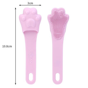 3Pcs Mini Silicone Face Cleaner Brush Cat Claw Shape Finger Blackhead Nose Pore Soft Massage Cleaning Brush Fingertip Skin Care Tool Bath Facial Nasal Scrub